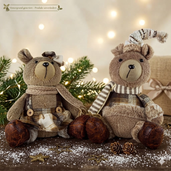 Winterliche Teddybären - 2er Set